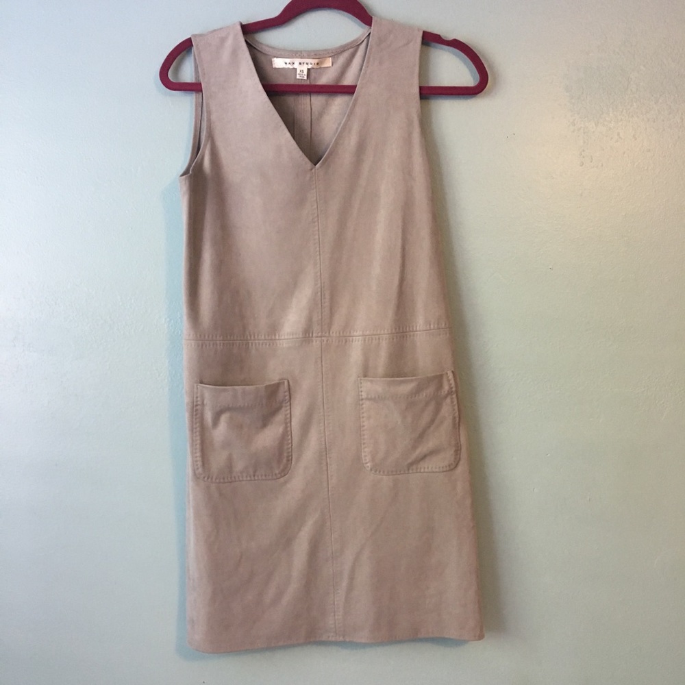Max Studio Grey V-Neck Dress (XS)